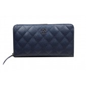 Chanel Matelasse Zip Around Wallet Cannage Pattern A50097 Royal JK1512qM91