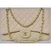 Chanel Maxi Quilted Classic Flap Bag Apricot Cannage Patterns A58601 Gold JK684Tk78