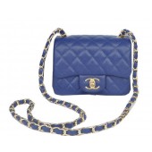 Chanel mini Classic Flap Bag Royal Cannage Pattern 1115 Gold JK1088Dq89