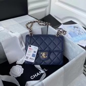 CHANEL mini flap bag AS2468 Navy Blue JK3264Is53