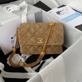 Chanel MINI FLAP BAG AS3378 brown JK2270Bw85