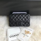 Chanel mini flap bag Grained Calfskin &black-Tone Metal A1116 black JK3490vX95