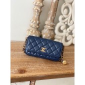 Chanel MINI FLAP BAG Lambskin & Gold-Tone Metal AP81210 BLUE JK2286Zf62