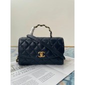 Chanel mini flap bag with top handle AS2478 Royal Blue JK3337fw56