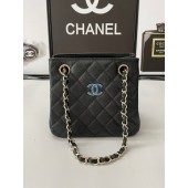 Chanel mini Shoulder Bag Grained Calfskin&Gold-Tone Metal AB3176 black JK2314Zw99