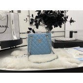 Chanel mini Shoulder Bag Grained Calfskin&Gold-Tone Metal AS3176 blue JK2469wv88