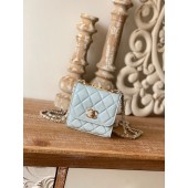 Chanel mini Shoulder Bag Lambskin & Gold-Tone Metal 88631 sky blue JK2471LG44