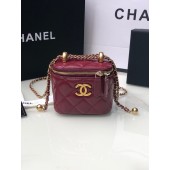 Chanel mini Shoulder Bag Lambskin & Gold-Tone Metal AP2292 Burgundy JK2567vj67