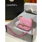 Chanel mini Shoulder Bag Lambskin&Gold-Tone Metal AS3205 pink JK2508Qu69