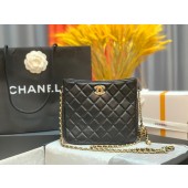 Chanel mini Shoulder Bag Lambskin&Gold-Tone Metal AS3259 black JK2534Is53