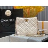 Chanel mini Shoulder Bag Lambskin&Gold-Tone Metal AS3259 white JK2530UE80