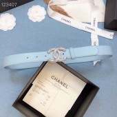 Chanel Original Calf Leather 3602 light blue&Silver JK606Kd37