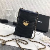 Chanel Original Clutch with Chain A81226 Calfskin & Gold-Tone Metal A81226 Black JK4961Is79