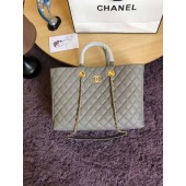 Chanel Original large shopping bag Grained Calfskin A93525 grey JK4381UW57