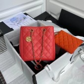 Chanel Original Lather Shopping bag AS1844 red JK3855vX95