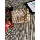 Chanel Original Small Snake skin flap bag AS1115 apricot JK4094yj81