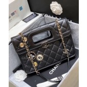 Chanel Original Soft Leather Bag & Gold-Tone Metal AS1430 black JK4210vN22