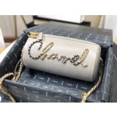 Chanel Original Soft Leather Chain Bag & Gold-Tone Metal AS1531 grey JK4394ff76