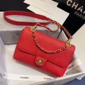 Chanel Original Soft Leather Small flap bag AS1459 red JK4126fH28