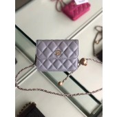 Chanel Sheepskin Original Leather Pocket P0146 grey JK3993Gp37