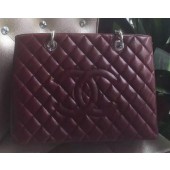 Chanel Shopper Bag Original Calfskin Leather A95021 Burgundy JK231Zr53