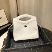 CHANEL Shopping Bag Mini Tote B57979 White JK4666Xr72