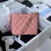 Chanel Shoulder Bag Grained Calfskin&Gold-Tone Metal AS3223 pink JK2494EC68