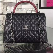 Chanel Shoulder Tote Bag Original Calfskin Leather A7778 Black JK345Hn31