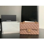 Chanel Small Classic Handbag Sheepskin Gold-Tone Metal A01113 Taupe JK2638uT54