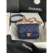 Chanel SMALL FLAP BAG AS3369 Royal Blue JK2359jo45