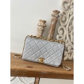 Chanel SMALL FLAP BAG Lambskin & Gold-Tone Metal AS3367 light gray JK2300Pf97