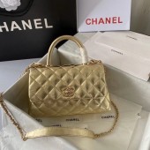 Chanel Small Flap Bag with Top Handle 92990 GOLD JK3845vN22