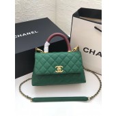 Chanel Small Flap Bag with Top Handle A92990 green JK4288ea89