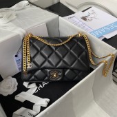 Chanel SMALL Lambskin FLAP BAG AS1793 BLACK JK2859EC68