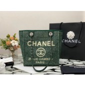 Chanel small Shopping bag A66940 green JK3034UF26