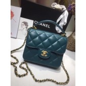 Chanel small tote bag 8817 blue JK3651UW57