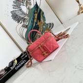 chanel small vanity with chain AP2194 pink JK3387Mn81