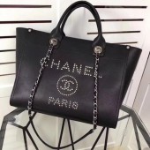 Chanel Tote Bag Calfskin Leather CHA3627 Black JK5350lq41