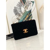 Chanel Velvet FLAP BAG AS8825 black JK2815iZ66