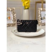 Chanel zipped wallet Goatskin AP31504-7 Black JK1158bT70