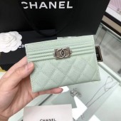 Cheap BOY CHANEL Card Holder A84431 Light green JK1415sJ42