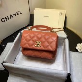 Cheap Chanel flap bag Grained Calfskin & Gold-Tone Metal AS1155 orange JK4338ZZ98