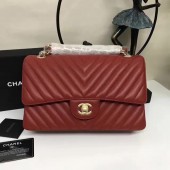 Cheap Chanel Flap Shoulder Bags Red Sheepskin Leather A1112 Glod JK5798ZZ98