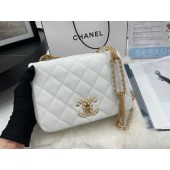 Copy 1:1 Chanel Flap Lambskin Shoulder Bag AS2975 white JK2790xD64