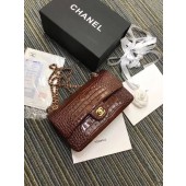 Copy Best Chanel Classic Handbag Original Alligator & Gold-Tone Metal A01112 Burgundy JK4936Qc72