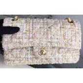 Copy Chanel 2.55 Series Flap Bag Original Fabric A1025 Apricot JK506Ey31