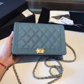 Designer Replica BOY CHANEL Original Wallet on Chain A80287 blue JK5029CF36