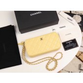 Fake 1:1 Chanel Calfskin & Gold-Tone Metal A82527 yellow JK4630YK70