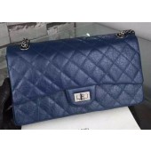 Fake 1:1 Chanel Classic Flap Bag Black Original Calfskin Leather CHA6059 Blue JK444YK70