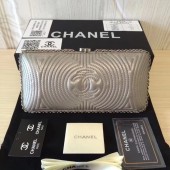 Fake 1:1 Chanel Minaudiere Metallic Lambskin & Ruthenium-Finish Metal 78988 grey JK4995YK70